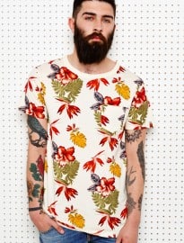 Worland Ecru All Over Floral Tee