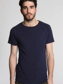 Commodity Stock Navy Basic One-pocket Tee