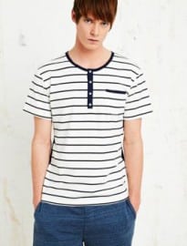 Shades Of Grey By Micah Cohen Meridian Stripe Henley Top