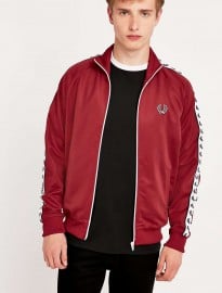 Fred Perry Laurel Wreath Maroon Track Jacket