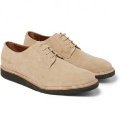 Common Projects Crepe-sole Suede Derby Shoes