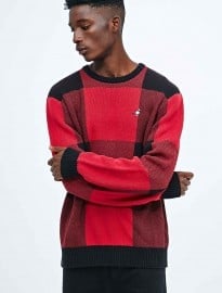 Staple Tartan Jumper In Red