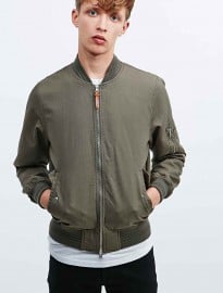 Shore Leave By Urban Outfitters Dobby Bomber Jacket In Khaki