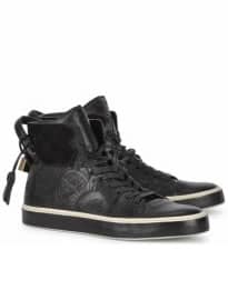 Buscemi X Raif Adelberg Black Embroidered Hi-top Trainers Sc110183