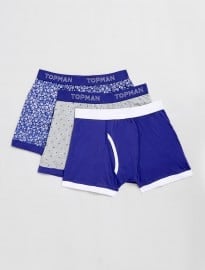Topman Floral Print 3 Pack Underwear