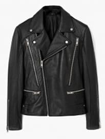 He By Mango Leather Biker Jacket