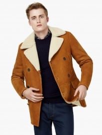 He By Mango Shearling-lined Leather Jacket