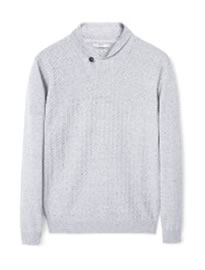 He By Mango Shawl Collar Sweater