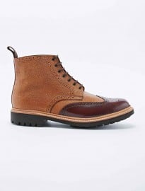 Grenson Sharp Two-tone Boots In Brown