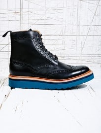 Grenson Fred Leather Brogue Boots In Black