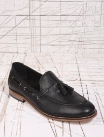 H By Hudson Tyska Tassel Loafers In Black