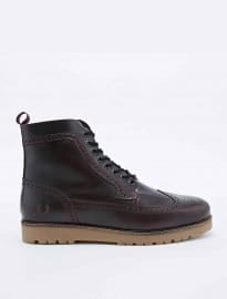 Fred Perry Northgate Brogue Boots In Oxblood