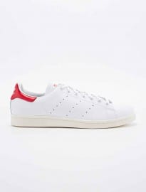 Adidas Stan Smith Trainers In White And Red