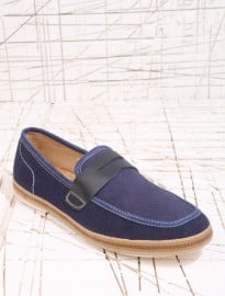H By Hudson Antara Canvas Shoes In Navy
