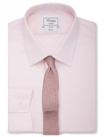 T.m.lewin London Slim Fit Light Pink Point Collar Shirt