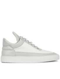 Filling Pieces White Python And Leather Trainers