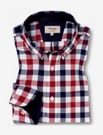 T.m.lewin Red Block Check Classic Casual Shirt