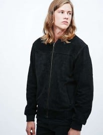 Urban Renewal Vintage Remnants Suede Bomber Jacket In Black