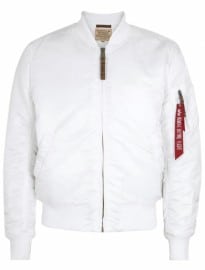Alpha Industries White Padded Shell Flight Jacket