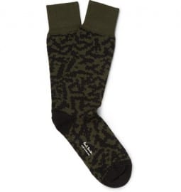 Paul Smith Shoes & Accessories Jungle Camo Cotton-blend Socks