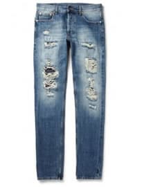 Alexander Mcqueen Slim-fit Washed Selvedge Denim Jeans