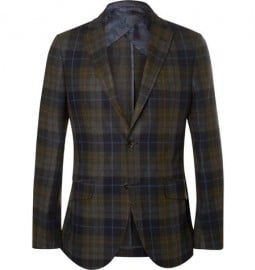 Etro Unstructured Check Wool-blend Blazer