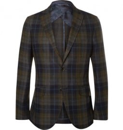 Etro Unstructured Checked Wool-blend Blazer
