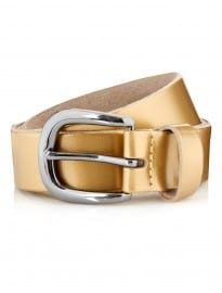 Topman Gold Metallic Leather Belt