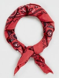 Topman Red Bones Washed Bandana
