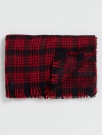 Topman Red And Black Blanket Scarf