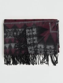 Topman Black And Purple Blanket Scarf