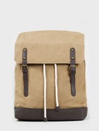 Topman Mustard Canvas Backpack