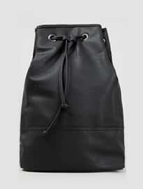 Topman Premium Leather Look Duffle Bag