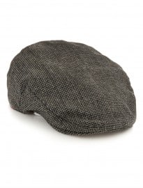 Topman Charcoal Checked Flat Cap