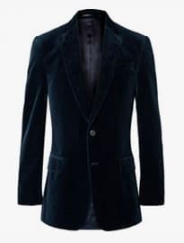 Gieves & Hawkes Midnight-blue Slim-fit Velvet Blazer