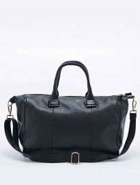 Vagabond Leather Holdall In Black
