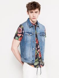 Pull & Bear Denim Waistcoat