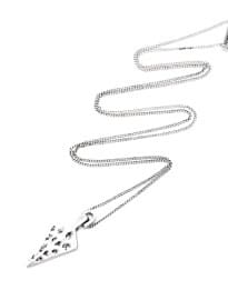 Icon Brand Arrow Necklace In Silver