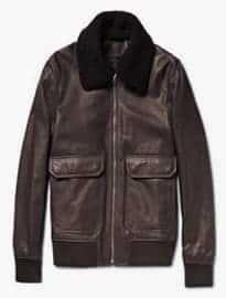 Acne Studios Abel Shearling-trimmed Leather Bomber Jacket