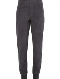 Alexander Wang Pinstriped Brushed-cotton Trousers