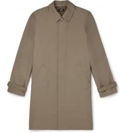 A.p.c. Cotton And Wool-blend Gabardine Raincoat