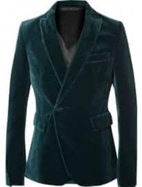 Haider Ackermann Petrol Velvet Blazer