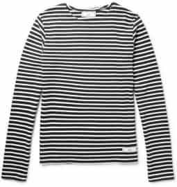 Ami Striped Cotton-jersey T-shirt