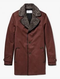 Private White V.c. Shearling-trimmed Cotton-canvas Car Coat