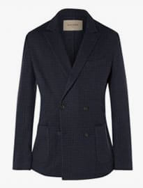 Casely-hayford Navy Koston Double-breasted Wool-blend Blazer