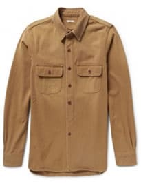 Chimala 1930s Boyscout Distressed Cotton-twill Shirt