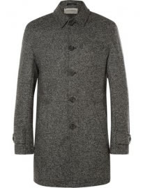 Oliver Spencer Salt And Pepper Wool Coat