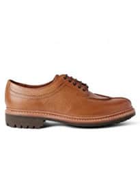 Grenson Percy Split-toe Pebbled-leather Derby Shoes
