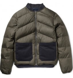 The Workers Club Reversible Cotton Drill-trimmed Quilted Down Bomber Jacket