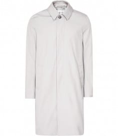 Reiss Curzon Concealed Placket Mac Grey